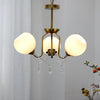 traditional copper glass crystal stamen chandelier