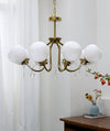 traditional copper glass crystal stamen chandelier