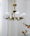 traditional copper glass crystal stamen chandelier