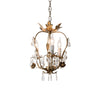 traditional gold crystal iron 3 light chandelier