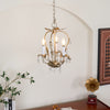 traditional gold crystal iron 3 light chandelier