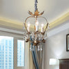 traditional gold crystal iron 3 light chandelier