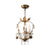 traditional gold crystal iron 3 light chandelier