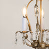 traditional gold crystal iron 3 light chandelier