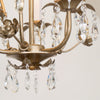 traditional gold crystal iron 3 light chandelier