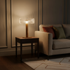 traditional gold fluted glass table lamp