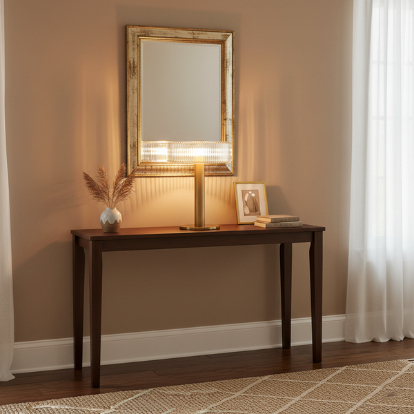 traditional gold fluted glass table lamp