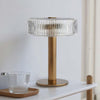 traditional gold fluted glass table lamp