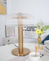 traditional gold fluted glass table lamp