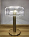 traditional gold fluted glass table lamp