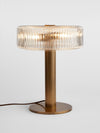 traditional gold fluted glass table lamp