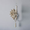 traditional old white iron two light wall sconce
