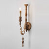 traditional old white wood candle wall sconce