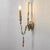 traditional old white wood candle wall sconce