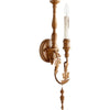traditional old white wood candle wall sconce
