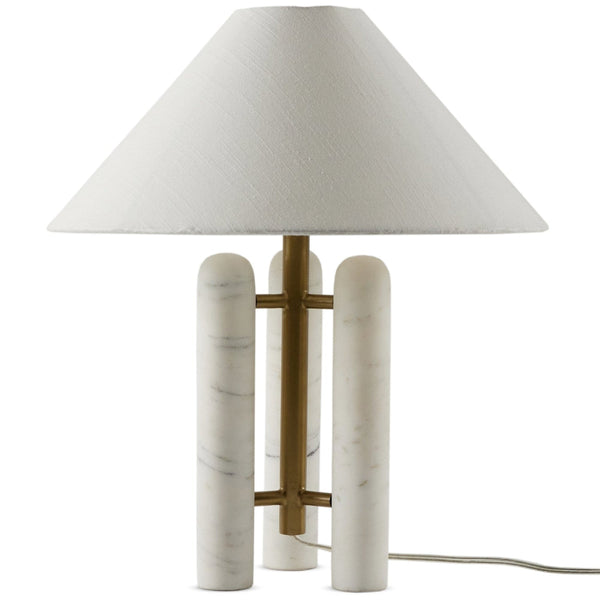 traditional white marble gold table lamp