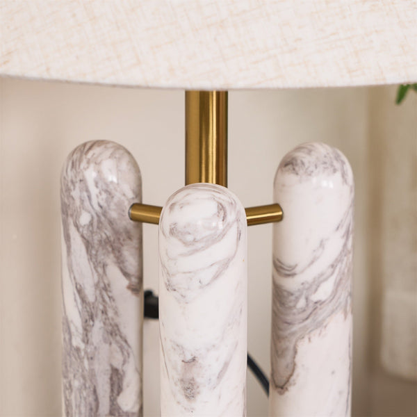 traditional white marble gold table lamp