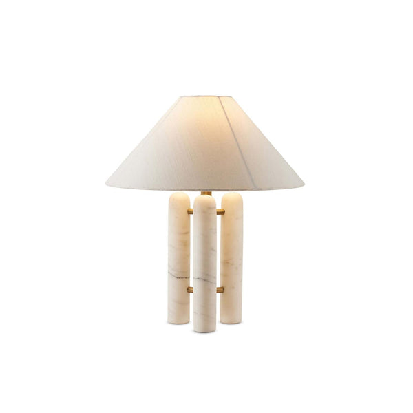 traditional white marble gold table lamp