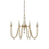transitional ivory gold wood candle chandelier