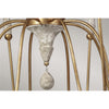 transitional ivory gold wood candle chandelier