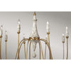 transitional ivory gold wood candle chandelier