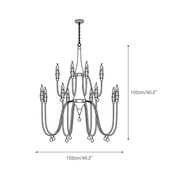 transitional ivory gold wood candle chandelier