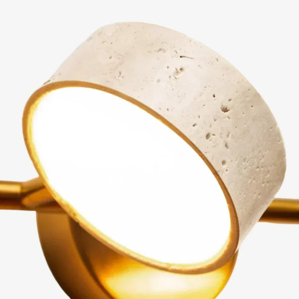travertine rotatable led vanity wall sconce