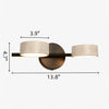 travertine rotatable led vanity wall sconce