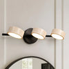 travertine rotatable led vanity wall sconce
