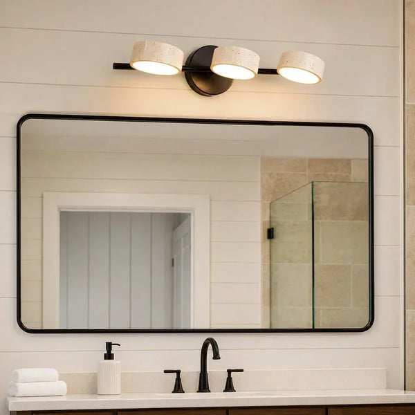 travertine rotatable led vanity wall sconce