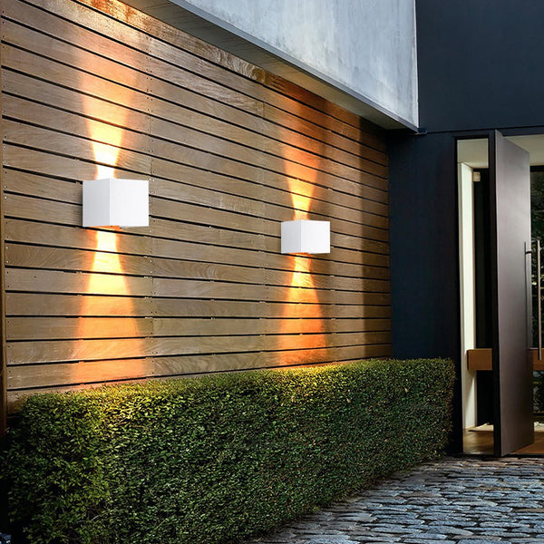 Two Way Luminous Design Outdoor Waterproof Led Wall Light With Adjustable Beam Angle