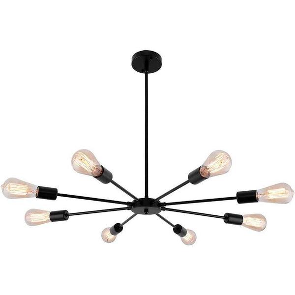 Mid Century Sputnik Semi Flush Mount Bedroom 193Sq Ft 269Sq Ft Illumination Area Ceiling Light
