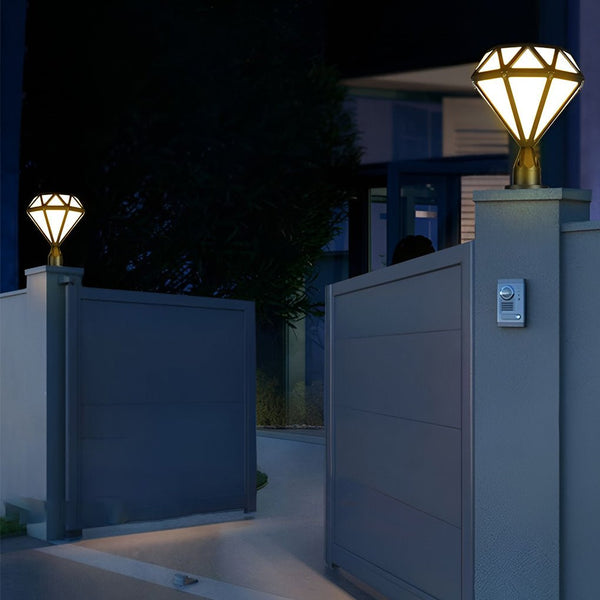 Unique Diamond Shaped Led Post Lights Outdoor Lights Waterproof Fence Post Lights