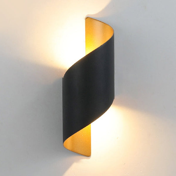 Unique Spiral Design Led Waterproof Two Way Luminous Wall Light For Aisle Balcony