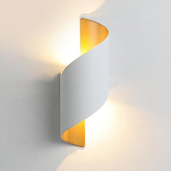 Unique Spiral Design Led Waterproof Two Way Luminous Wall Light For Aisle Balcony