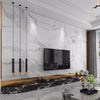 Elongated Cylinder Black And Gold Metal Shade Led Modern Pendant Light Island Hanging Lights