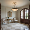 vintage brass white alabaster 6 light ceiling lamp