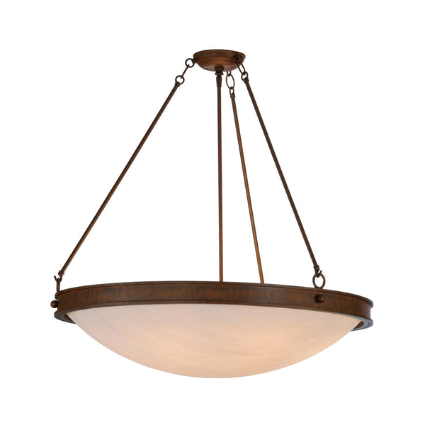 vintage brass white alabaster 6 light ceiling lamp