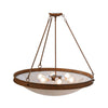 vintage brass white alabaster 6 light ceiling lamp