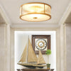 vintage brass white glass flush mount ceiling light