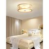 vintage brass white glass flush mount ceiling light