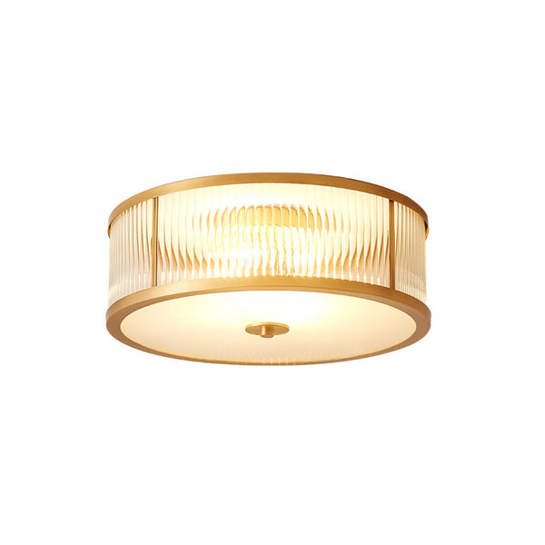 vintage brass white glass flush mount ceiling light