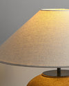 vintage ceramic table lamp with fabric shade