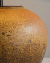 vintage ceramic table lamp with fabric shade