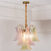 vintage gold murano glass petal chandelier