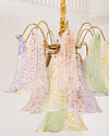 vintage gold murano glass petal chandelier