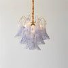 vintage gold murano glass petal chandelier