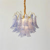 vintage gold murano glass petal chandelier