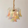 vintage gold murano glass petal chandelier