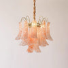 vintage gold murano glass petal chandelier